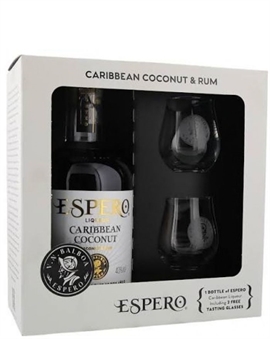A. Michler Ron Espero Coconut & Rum Giftbox med 2 glas Romlikör 70 cl 40%